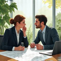 Illustration of a design consultation.